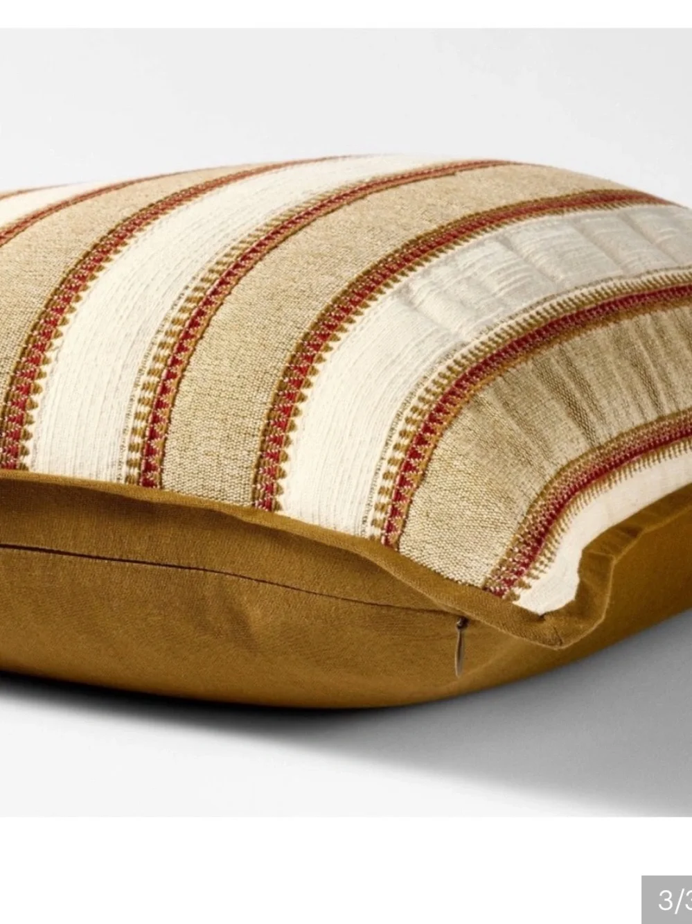 Studio McGee Cream, Tan, and Rust Striped Accent Pillow